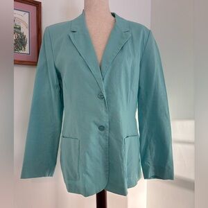 Chadwick’s linen and cotton blazer size 12 Blue/Teal color